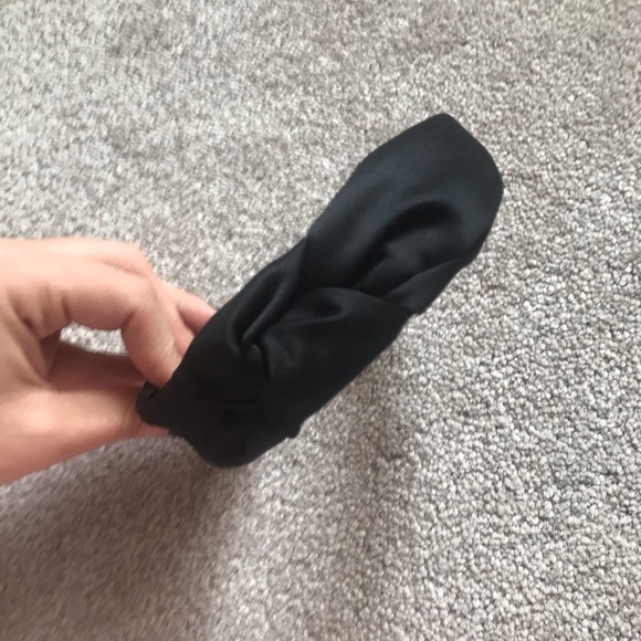 Accessories - Black Satin Style Tie Knot Knotted Hair Head Band